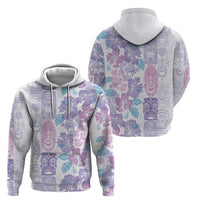 Christmas Aloha Hawaii Tiki Hoodie Hibiscus Winter Colors LT7 - Polynesian Pride