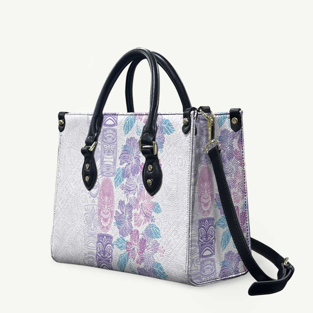 Christmas Aloha Hawaii Tiki Leather Bag Hibiscus Winter Colors - Polynesian Pride