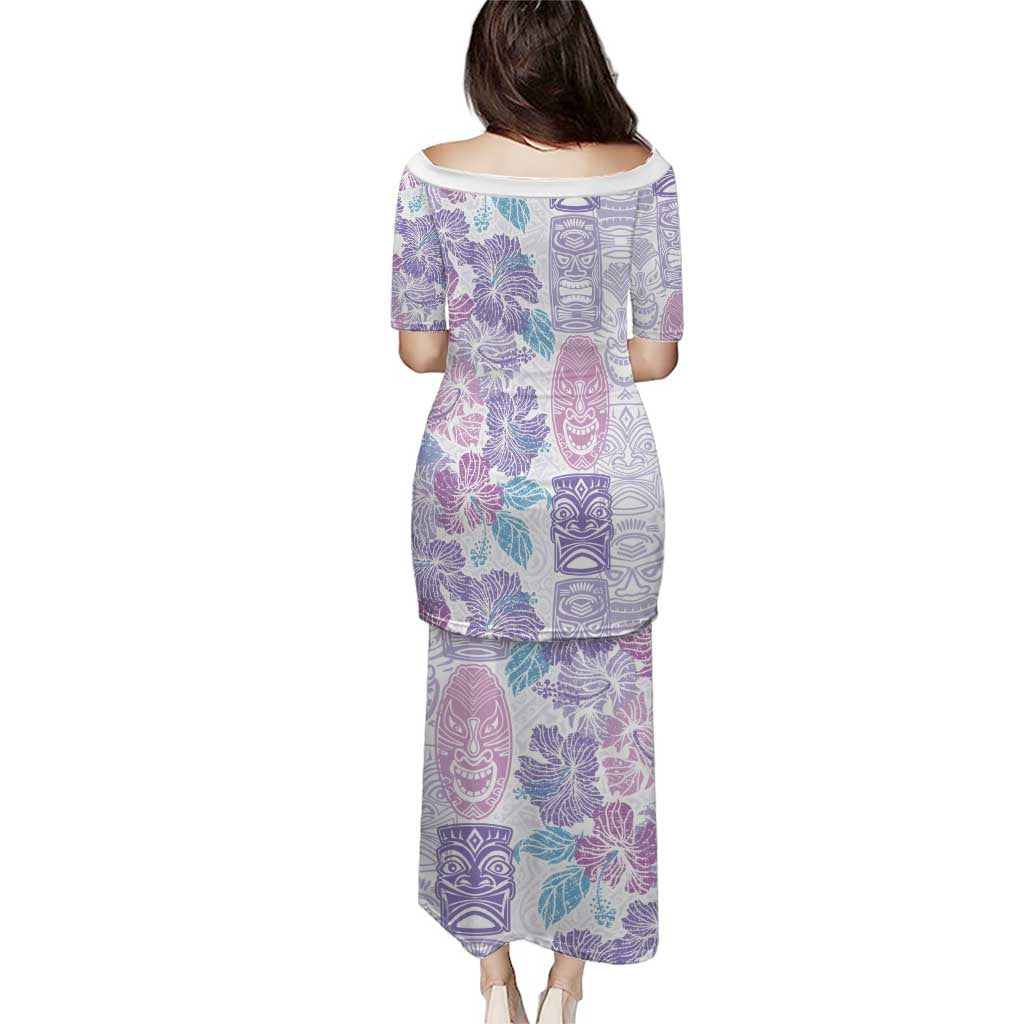 Christmas Aloha Hawaii Tiki Puletasi Hibiscus Winter Colors - Polynesian Pride