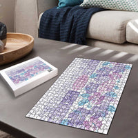 Christmas Aloha Hawaii Tiki Puzzle Hibiscus Winter Colors - Polynesian Pride