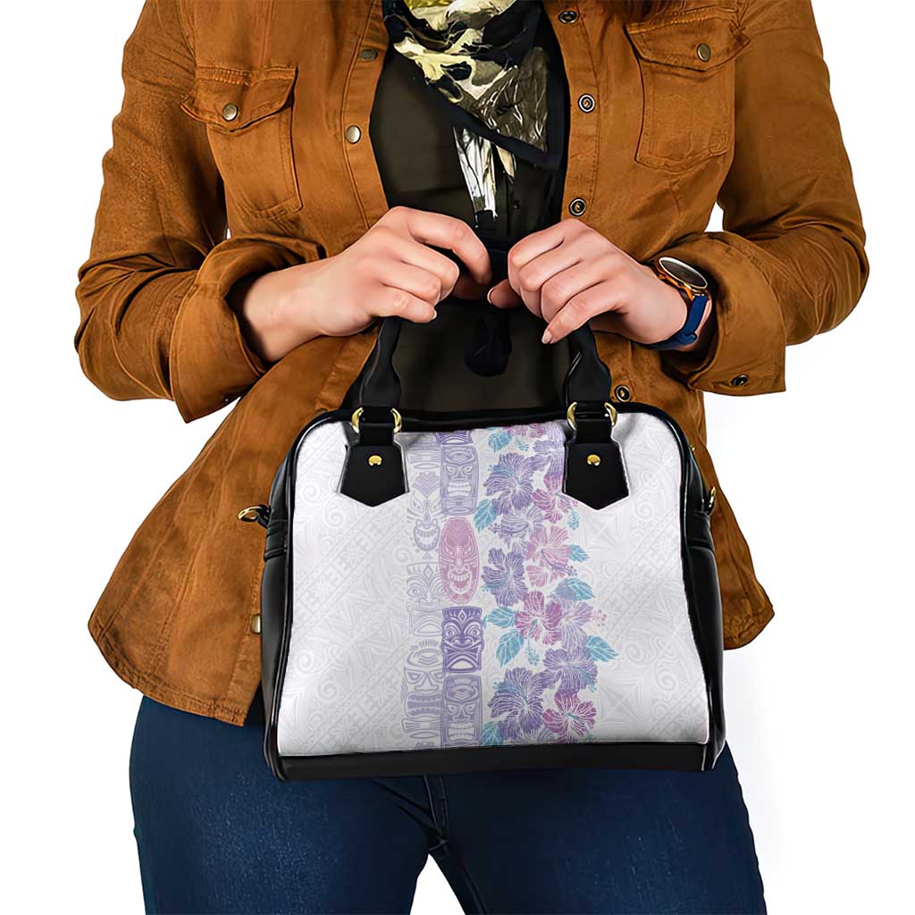 Christmas Aloha Hawaii Tiki Shoulder Handbag Hibiscus Winter Colors - Polynesian Pride