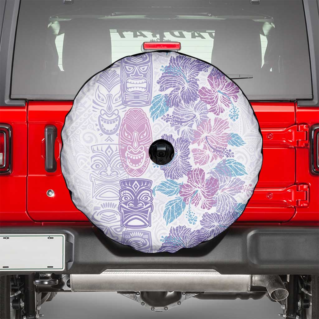 Christmas Aloha Hawaii Tiki Spare Tire Cover Hibiscus Winter Colors LT7 - Polynesian Pride