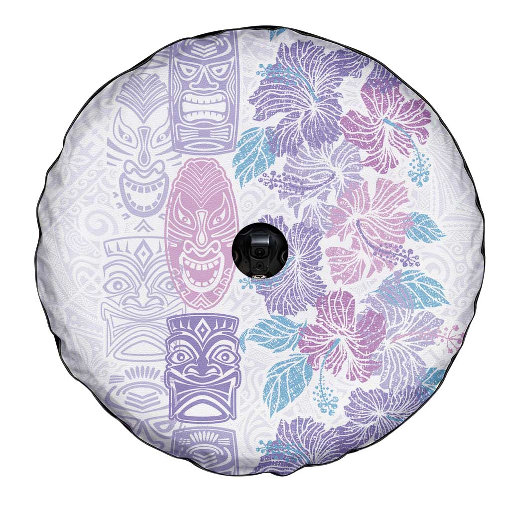 Christmas Aloha Hawaii Tiki Spare Tire Cover Hibiscus Winter Colors LT7 - Polynesian Pride
