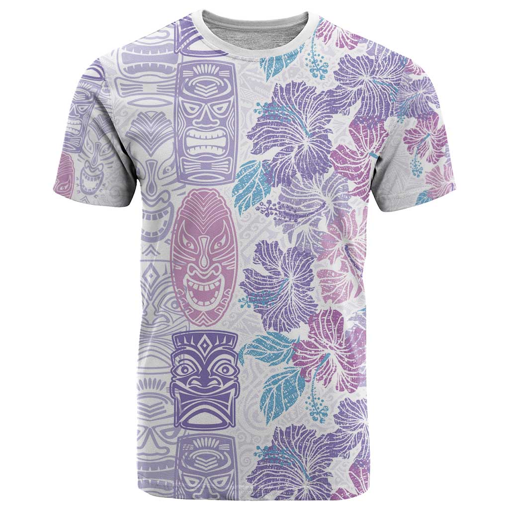 Christmas Aloha Hawaii Tiki T Shirt Hibiscus Winter Colors LT7 Lavender - Polynesian Pride