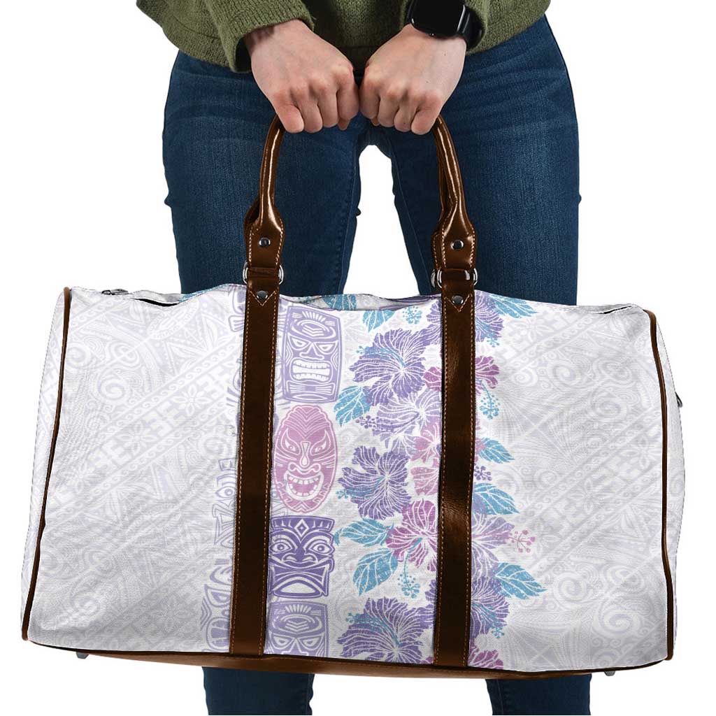 Christmas Aloha Hawaii Tiki Travel Bag Hibiscus Winter Colors - Polynesian Pride