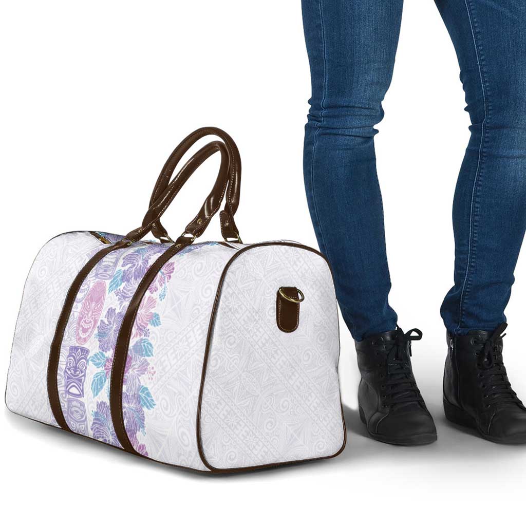 Christmas Aloha Hawaii Tiki Travel Bag Hibiscus Winter Colors - Polynesian Pride