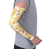 Christmas Aloha Hawaii Tiki Arm Sleeves Hibiscus Autumn Colors - Polynesian Pride