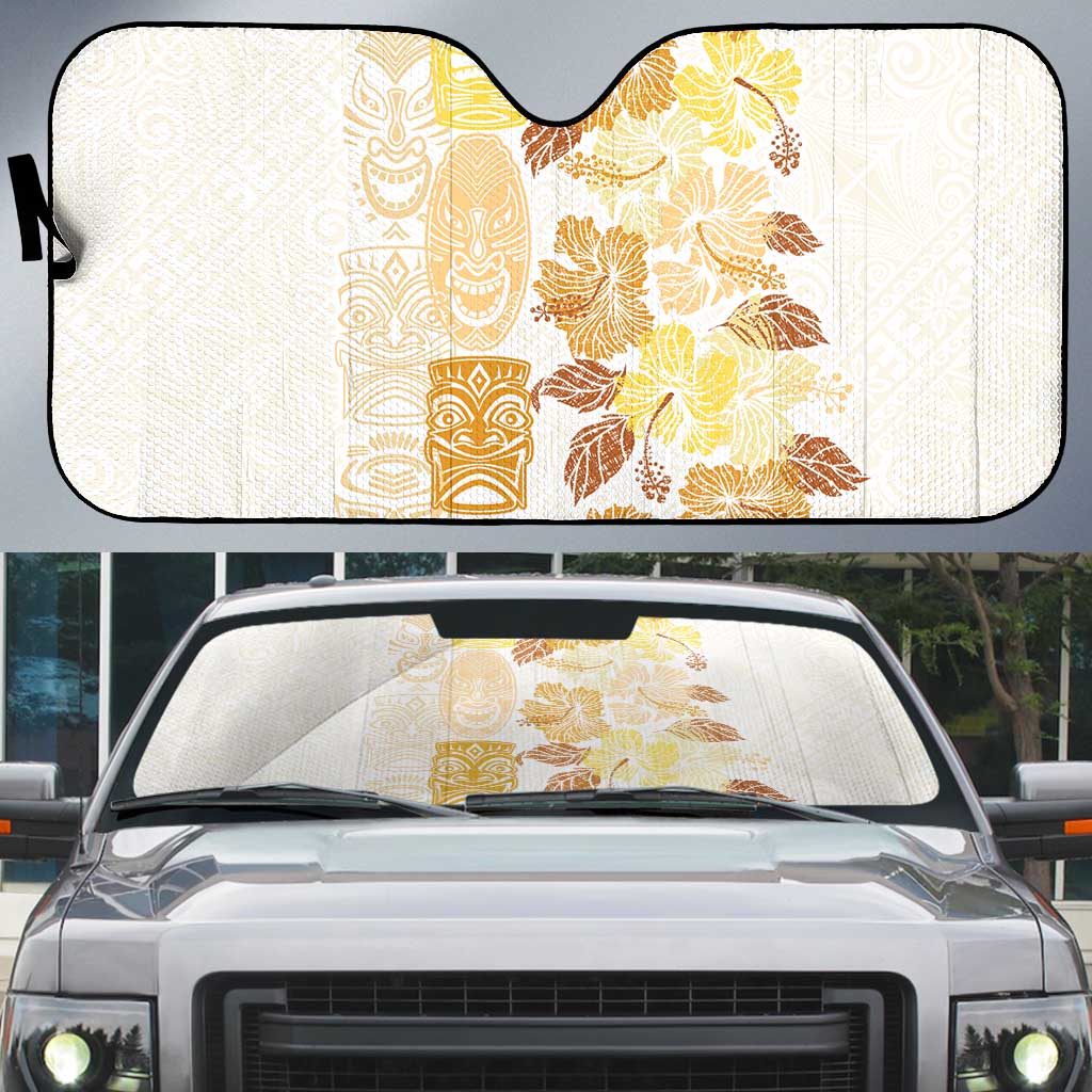 Christmas Aloha Hawaii Tiki Auto Sun Shade Hibiscus Autumn Colors - Polynesian Pride