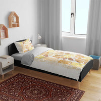 Christmas Aloha Hawaii Tiki Bedding Set Hibiscus Autumn Colors - Polynesian Pride