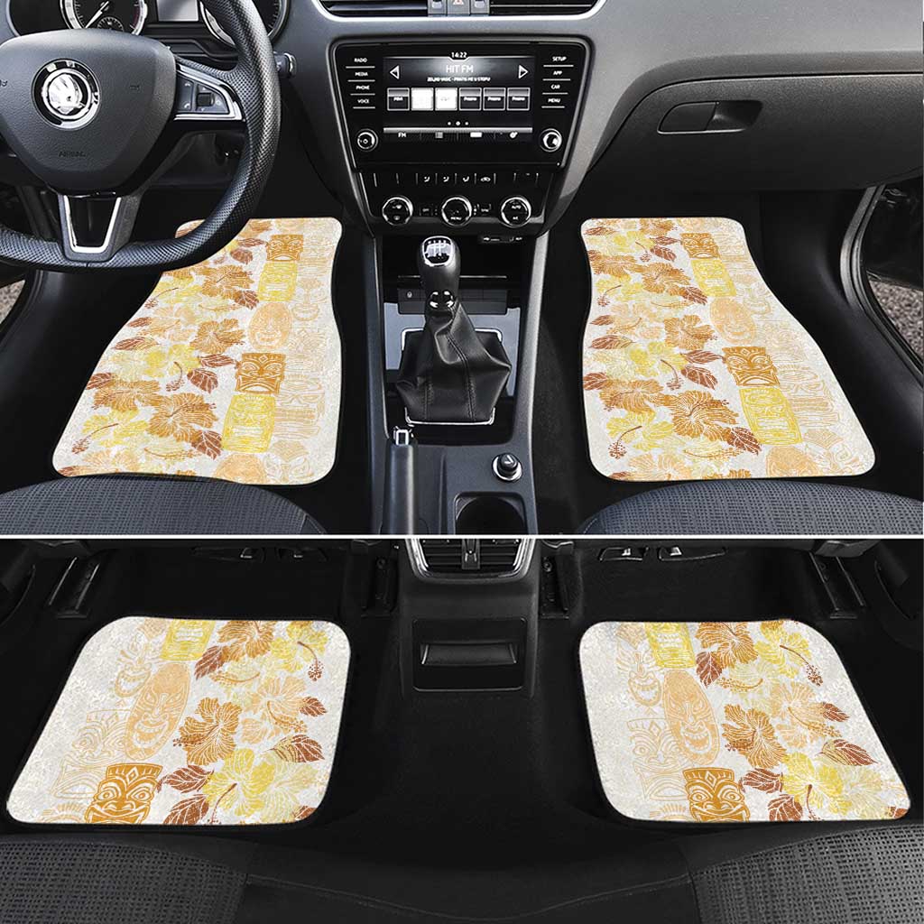 Christmas Aloha Hawaii Tiki Car Mats Hibiscus Autumn Colors - Polynesian Pride