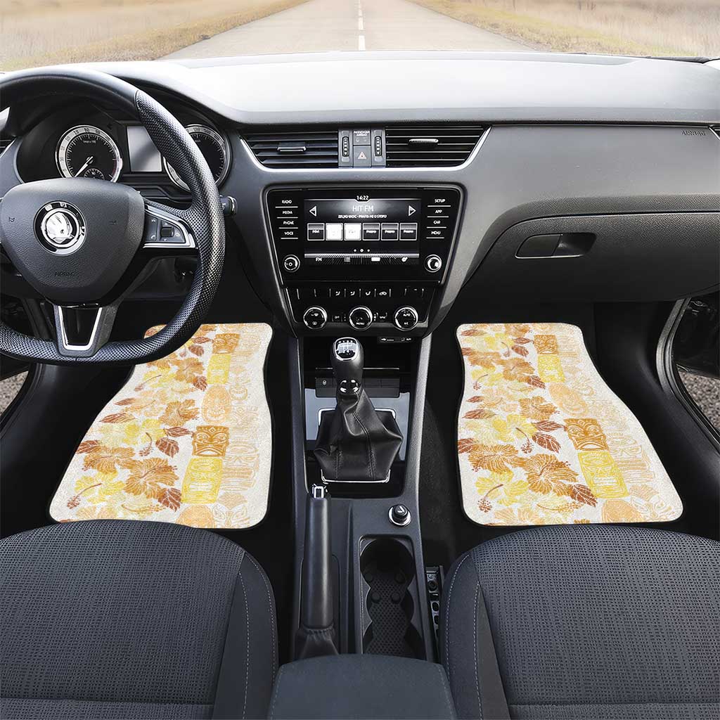 Christmas Aloha Hawaii Tiki Car Mats Hibiscus Autumn Colors - Polynesian Pride