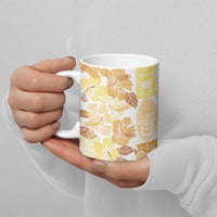 Christmas Aloha Hawaii Tiki Ceramic Mug Hibiscus Autumn Colors - Polynesian Pride