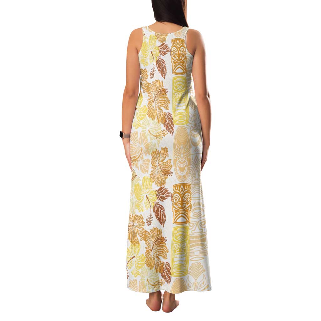 Christmas Aloha Hawaii Tiki Family Matching Tank Maxi Dress and Hawaiian Shirt Hibiscus Autumn Colors LT7 - Polynesian Pride