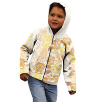 Christmas Aloha Hawaii Tiki Kid Hoodie Hibiscus Autumn Colors - Polynesian Pride