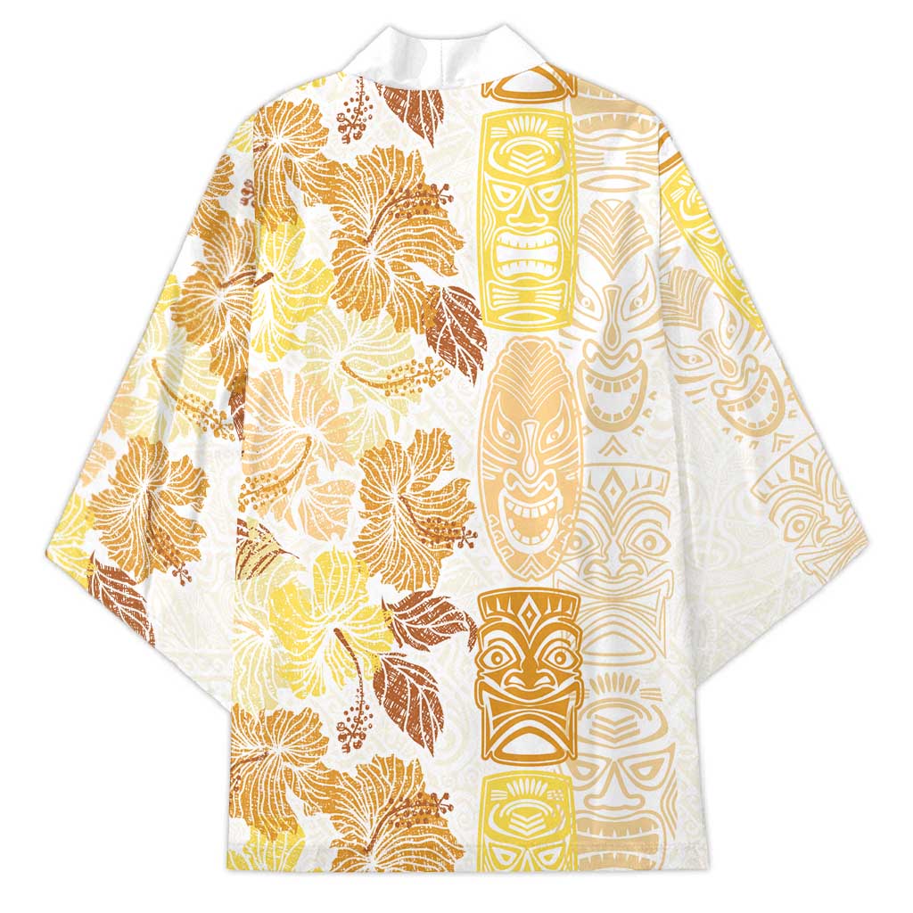 Christmas Aloha Hawaii Tiki Kimono Hibiscus Autumn Colors - Polynesian Pride