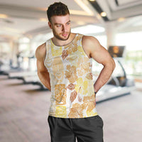 Christmas Aloha Hawaii Tiki Men Tank Top Hibiscus Autumn Colors - Polynesian Pride