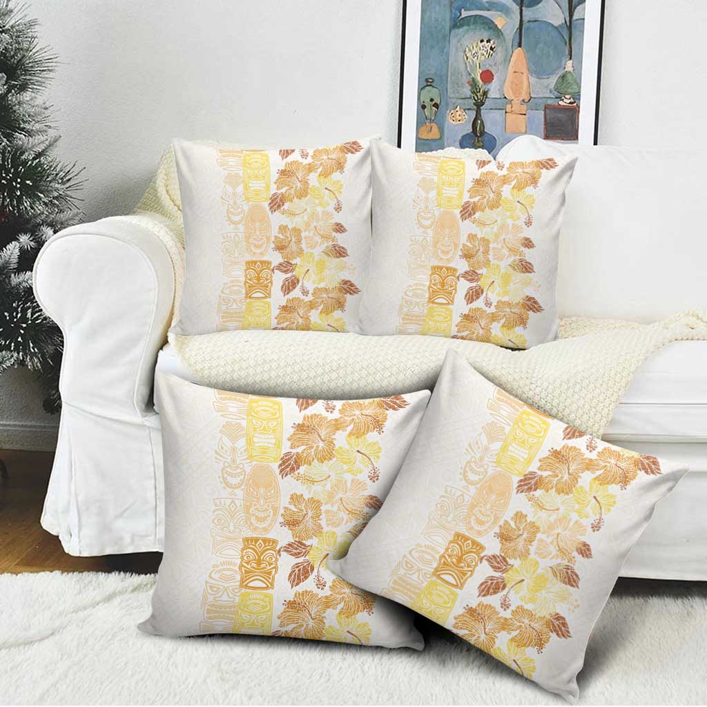 Christmas Aloha Hawaii Tiki Pillow Cover Hibiscus Autumn Colors - Polynesian Pride