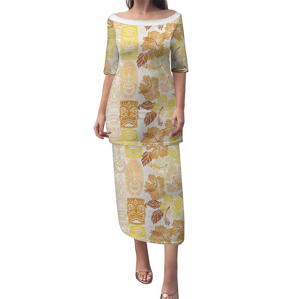 Christmas Aloha Hawaii Tiki Puletasi Hibiscus Autumn Colors - Polynesian Pride