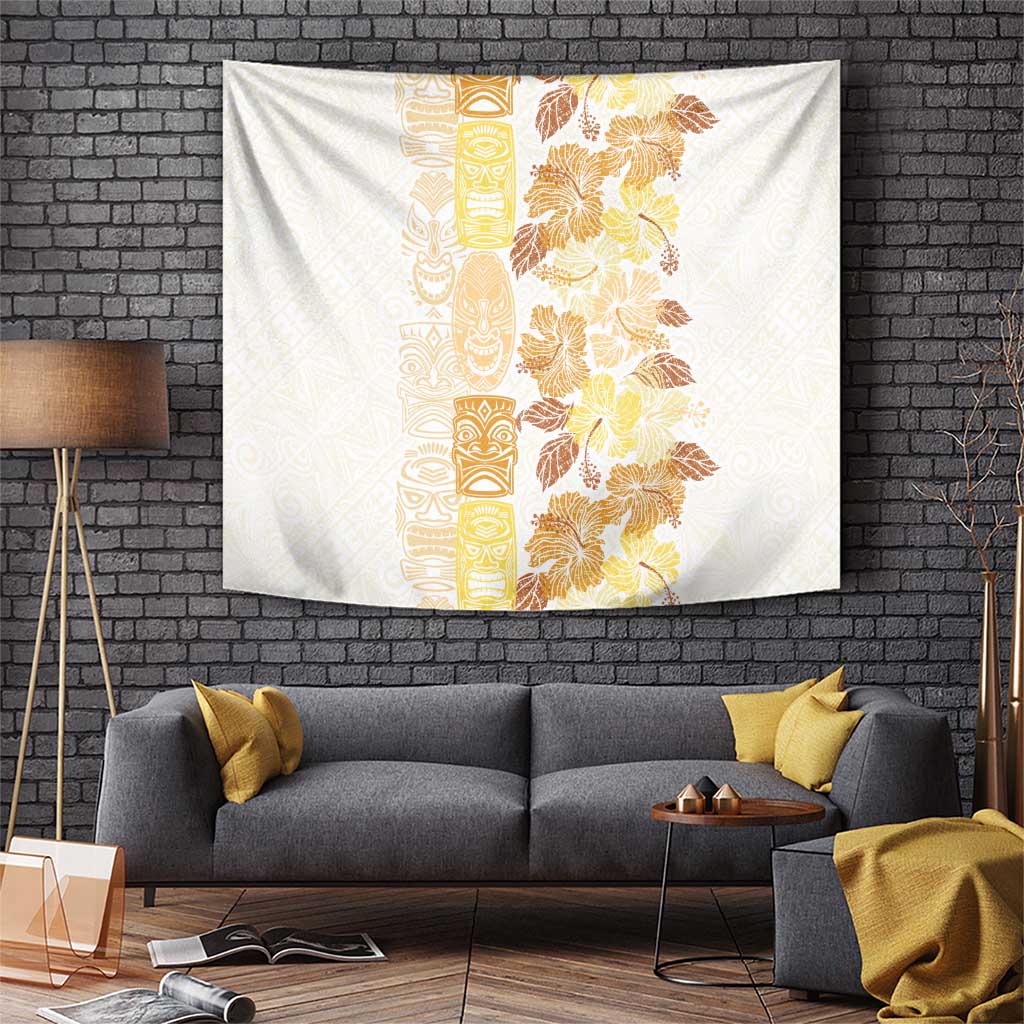 Christmas Aloha Hawaii Tiki Tapestry Hibiscus Autumn Colors - Polynesian Pride