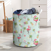 Aloha Hawaii Christmas Seamless Laundry Basket Plumeria Lei LT7 Cerulean - Polynesian Pride
