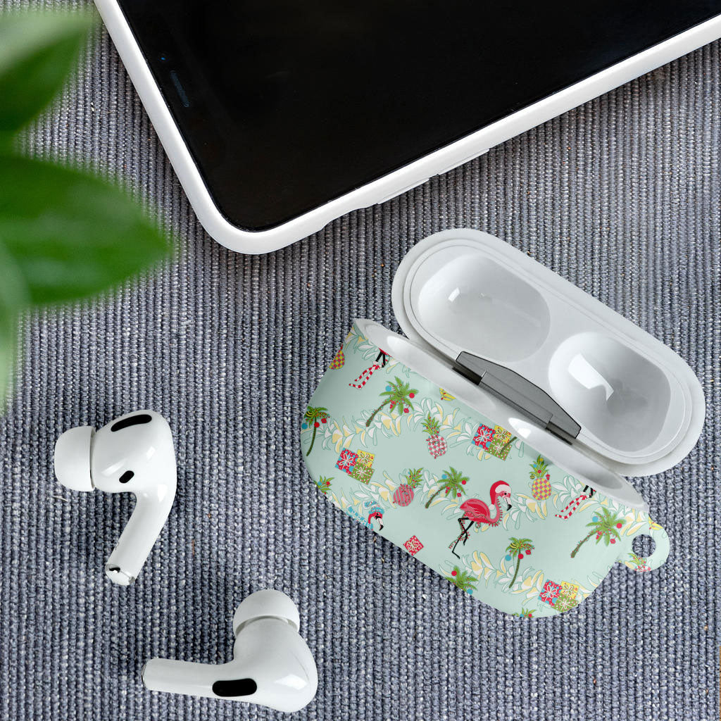 Aloha Hawaii Christmas Seamless AirPods Case Plumeria Lei LT7 - Polynesian Pride