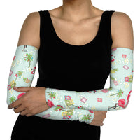 Aloha Hawaii Christmas Seamless Arm Sleeves Plumeria Lei LT7 - Polynesian Pride