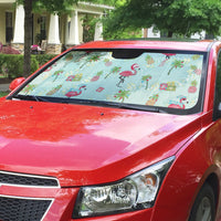Aloha Hawaii Christmas Seamless Auto Sun Shade Plumeria Lei LT7 - Polynesian Pride