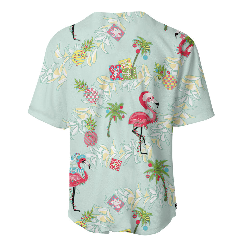 Aloha Hawaii Christmas Seamless Baseball Jersey Plumeria Lei LT7 - Polynesian Pride