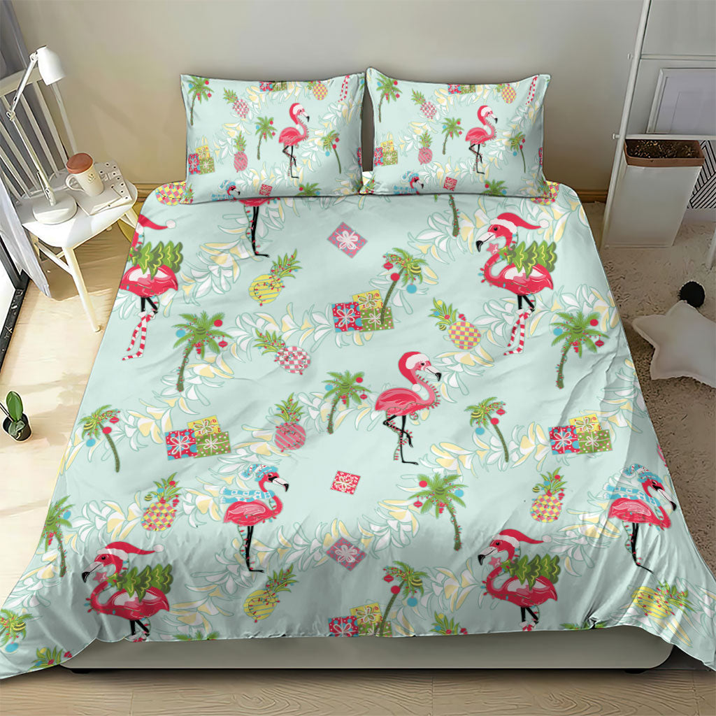 Aloha Hawaii Christmas Seamless Bedding Set Plumeria Lei LT7 - Polynesian Pride
