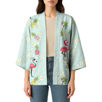 Aloha Hawaii Christmas Seamless Kimono Plumeria Lei LT7 - Polynesian Pride
