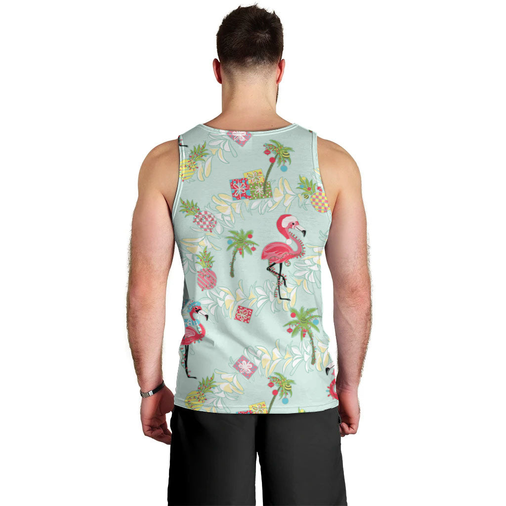 Aloha Hawaii Christmas Seamless Men Tank Top Plumeria Lei LT7 - Polynesian Pride