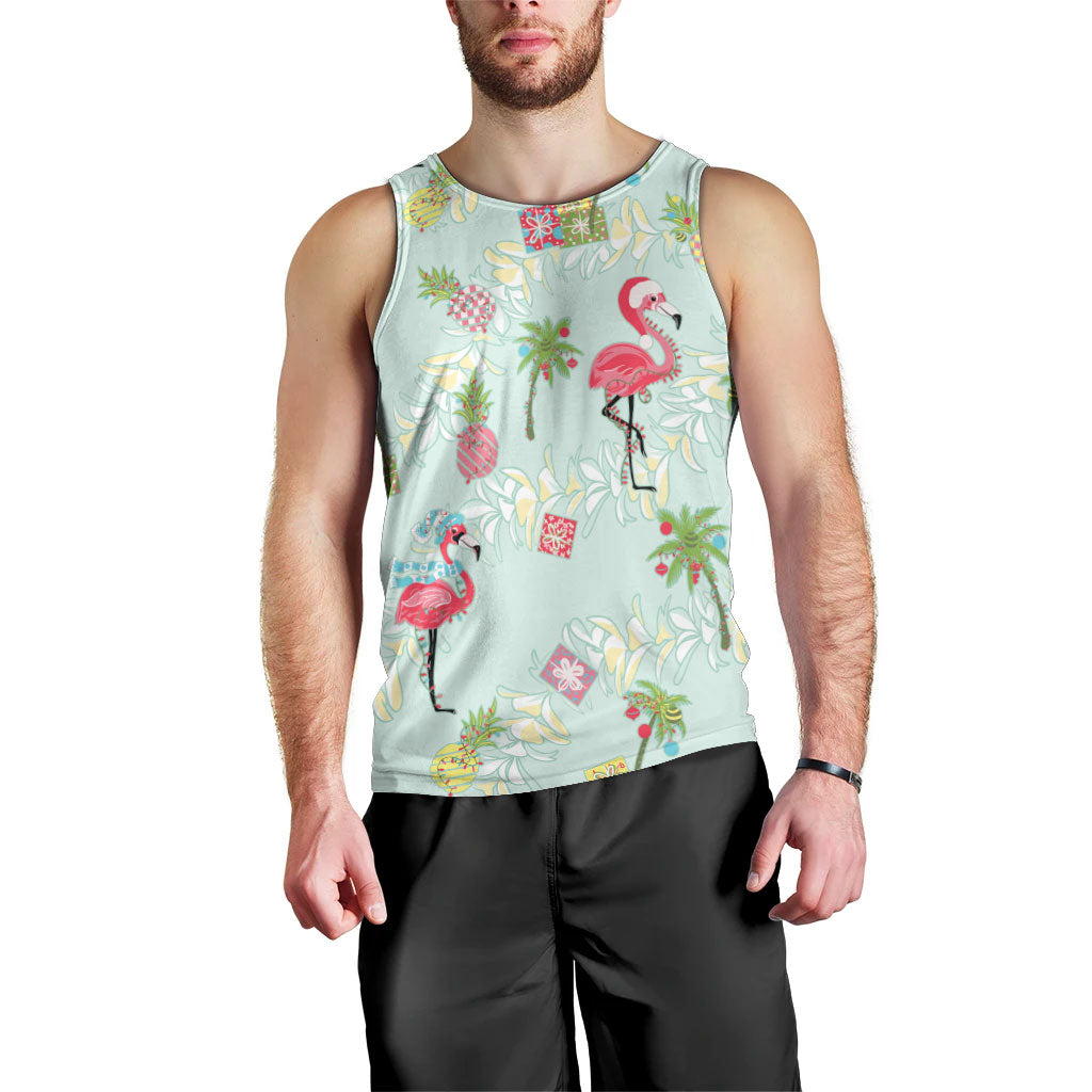 Aloha Hawaii Christmas Seamless Men Tank Top Plumeria Lei LT7 - Polynesian Pride