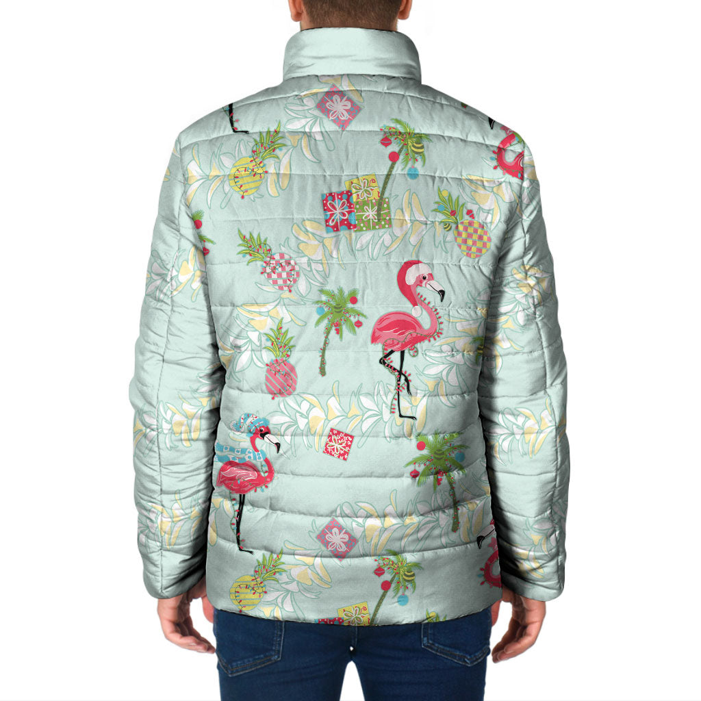 Aloha Hawaii Christmas Seamless Padded Jacket Plumeria Lei LT7 - Polynesian Pride