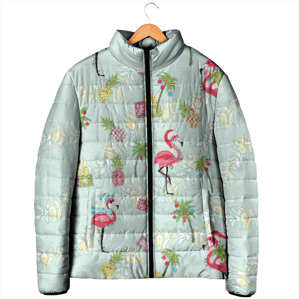 Aloha Hawaii Christmas Seamless Padded Jacket Plumeria Lei LT7 - Polynesian Pride