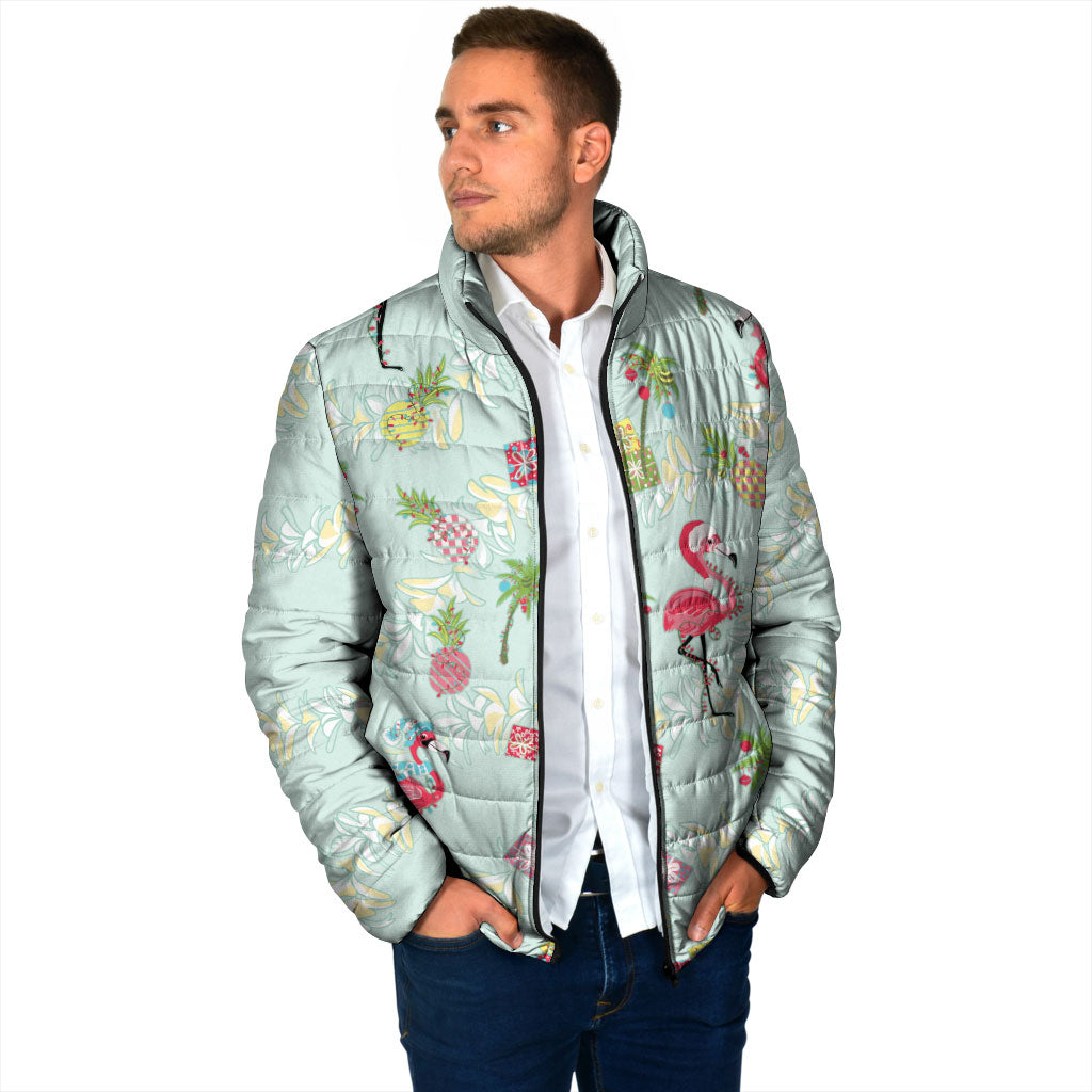 Aloha Hawaii Christmas Seamless Padded Jacket Plumeria Lei LT7 - Polynesian Pride
