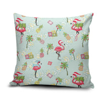 Aloha Hawaii Christmas Seamless Pillow Cover Plumeria Lei LT7 Cerulean - Polynesian Pride