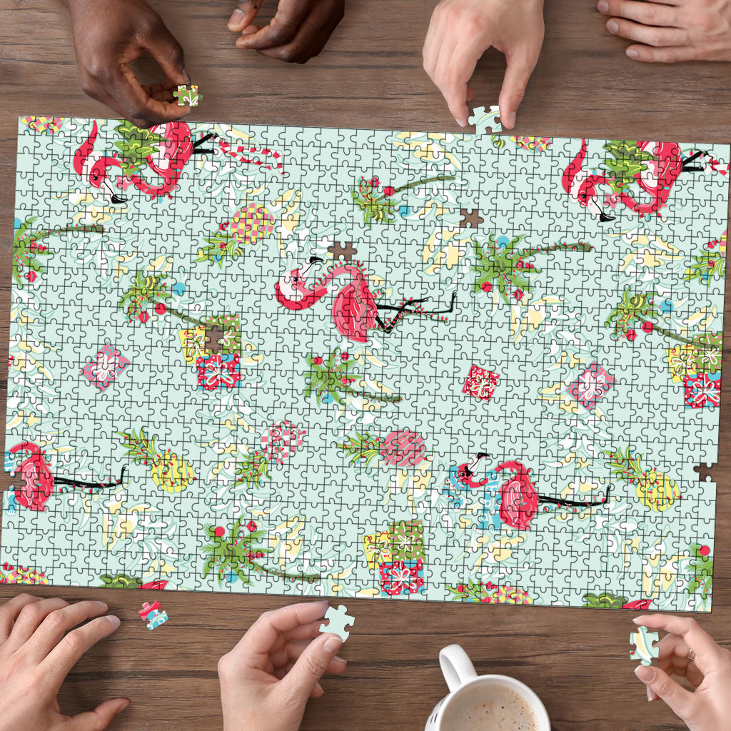 Aloha Hawaii Christmas Seamless Puzzle Plumeria Lei LT7 - Polynesian Pride
