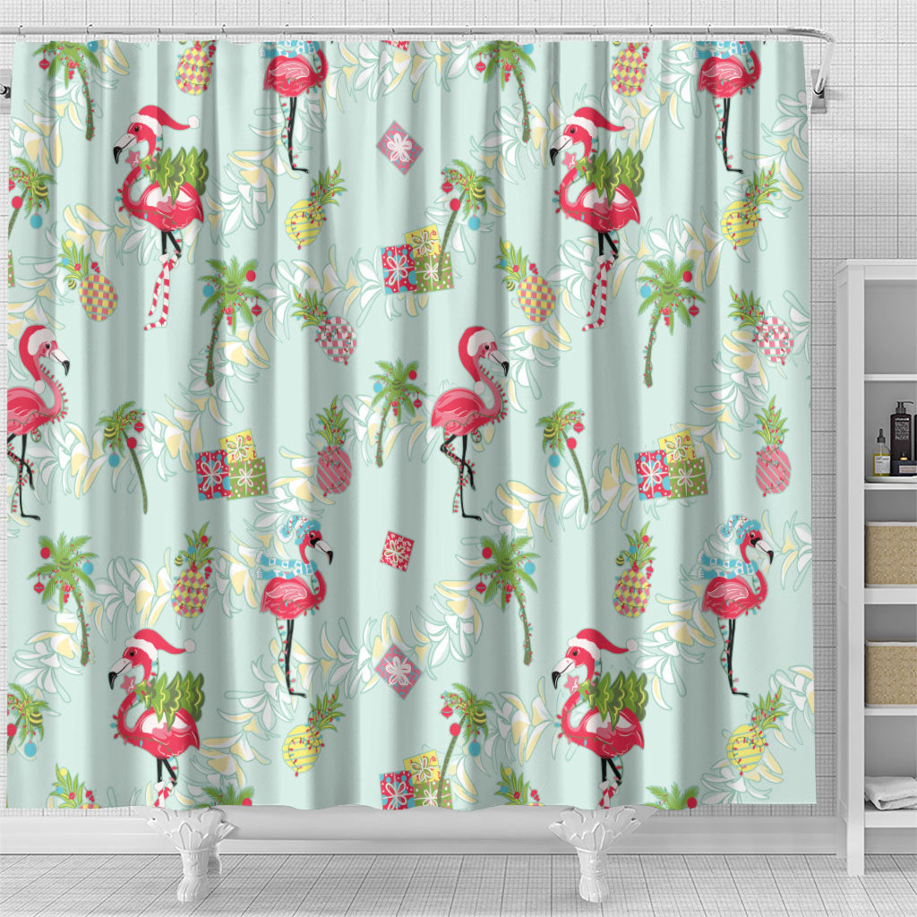Aloha Hawaii Christmas Seamless Shower Curtain Plumeria Lei LT7 - Polynesian Pride