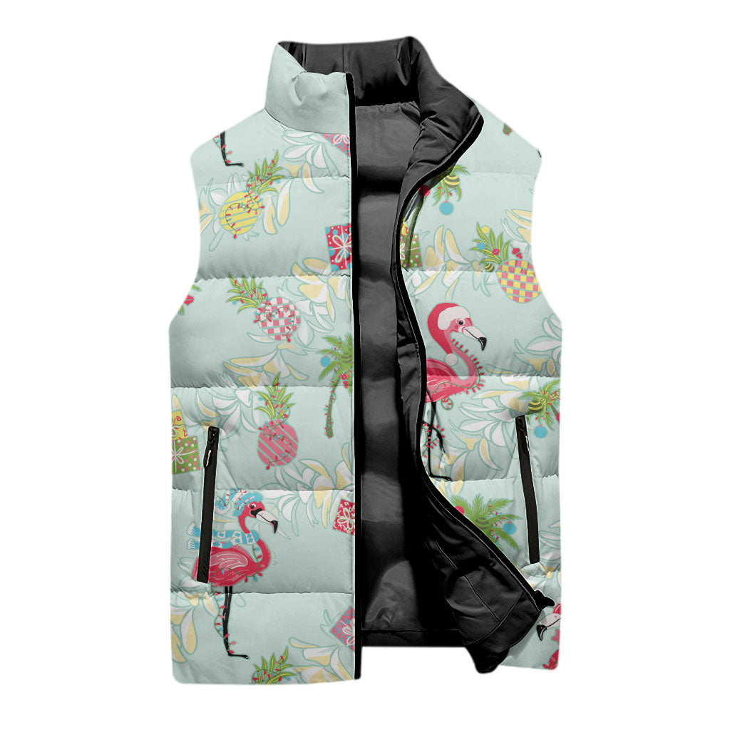 Aloha Hawaii Christmas Seamless Sleeveless Puffer Jacket Plumeria Lei LT7 - Polynesian Pride