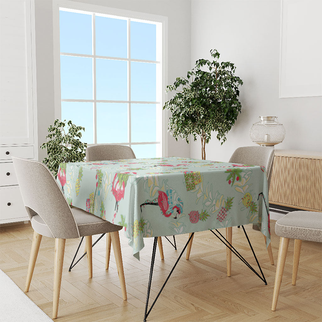 Aloha Hawaii Christmas Seamless Tablecloth Plumeria Lei LT7 - Polynesian Pride