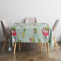 Aloha Hawaii Christmas Seamless Tablecloth Plumeria Lei LT7 - Polynesian Pride