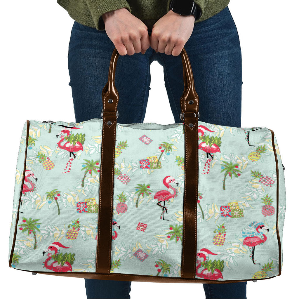 Aloha Hawaii Christmas Seamless Travel Bag Plumeria Lei LT7 Cerulean - Polynesian Pride