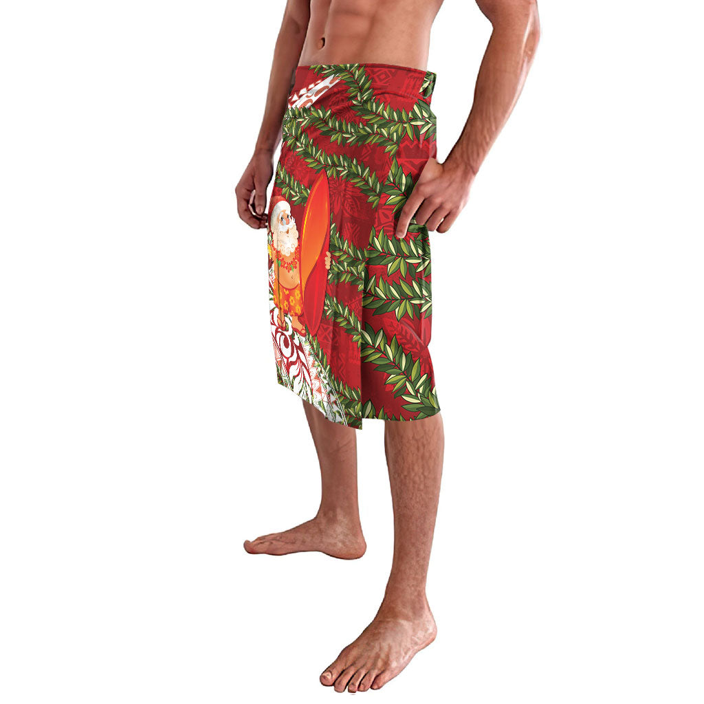 Mele Kalikimaka Hawaii Christmas Maile Lei Lavalava Tropical Santa LT7 - Polynesian Pride