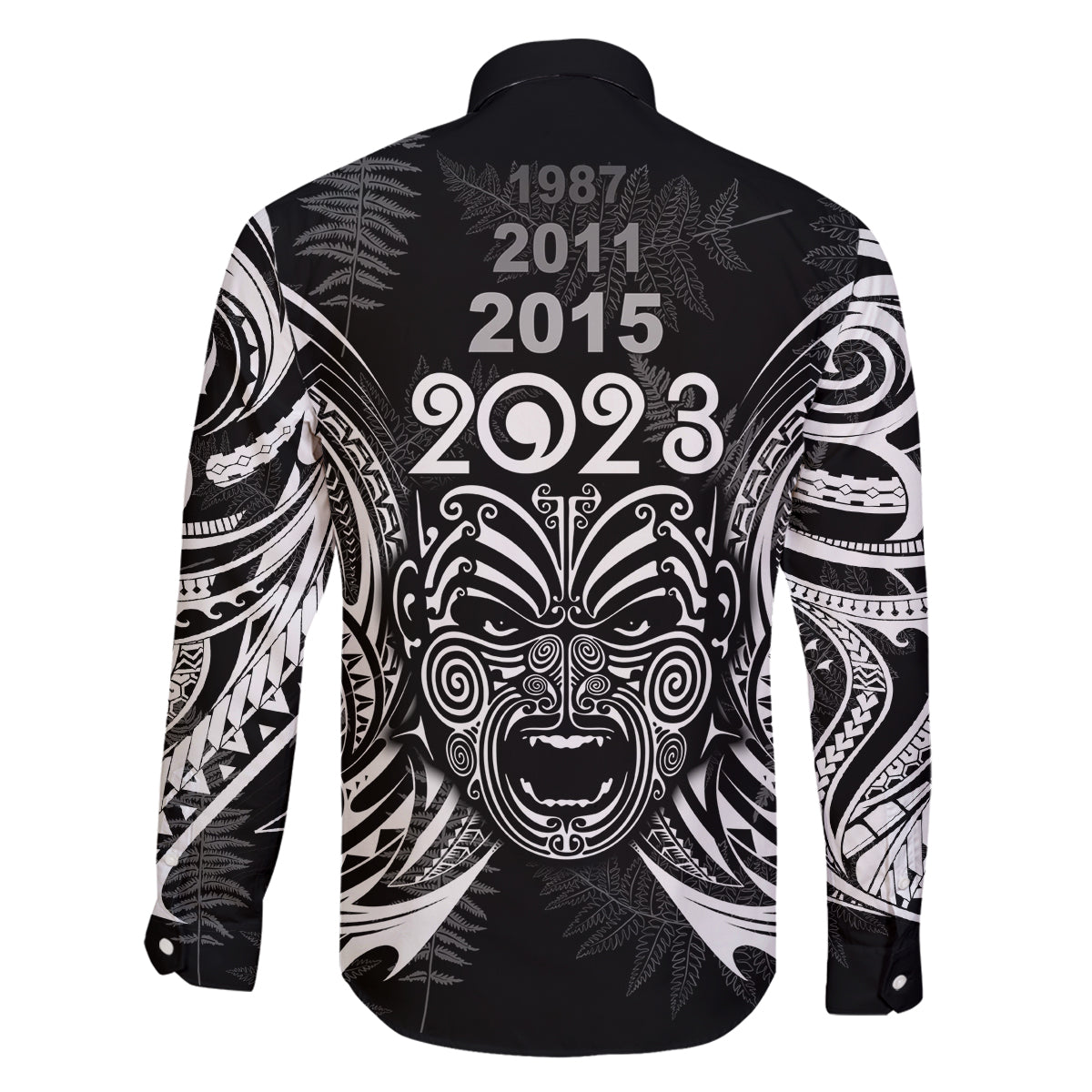 New Zealand Rugby Family Matching Off Shoulder Short Dress and Hawaiian Shirt 2023 World Cup Aotearoa Haka Face LT7 - Polynesian Pride