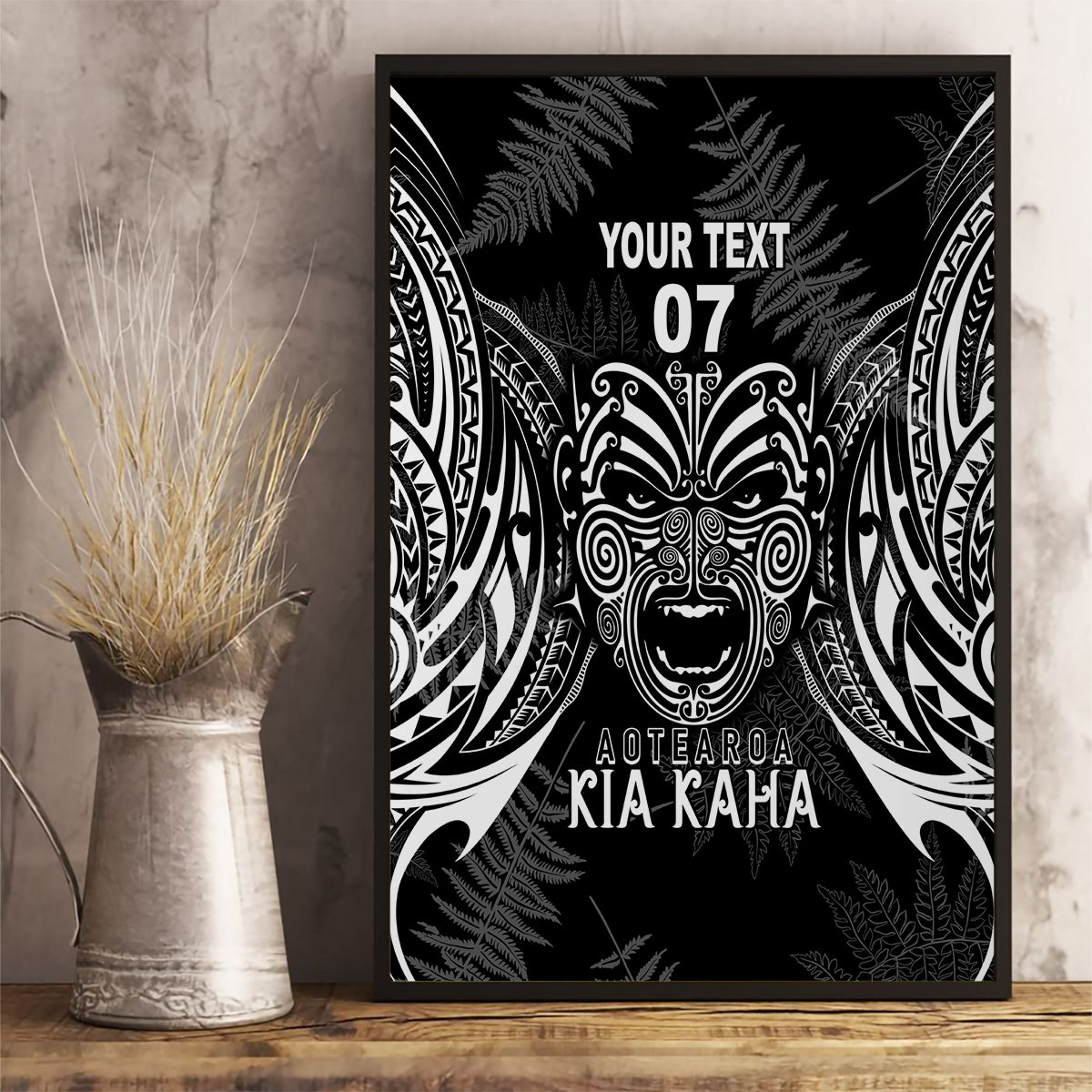 New Zealand Rugby Canvas Wall Art 2023 World Cup Aotearoa Create History LT7 - Polynesian Pride