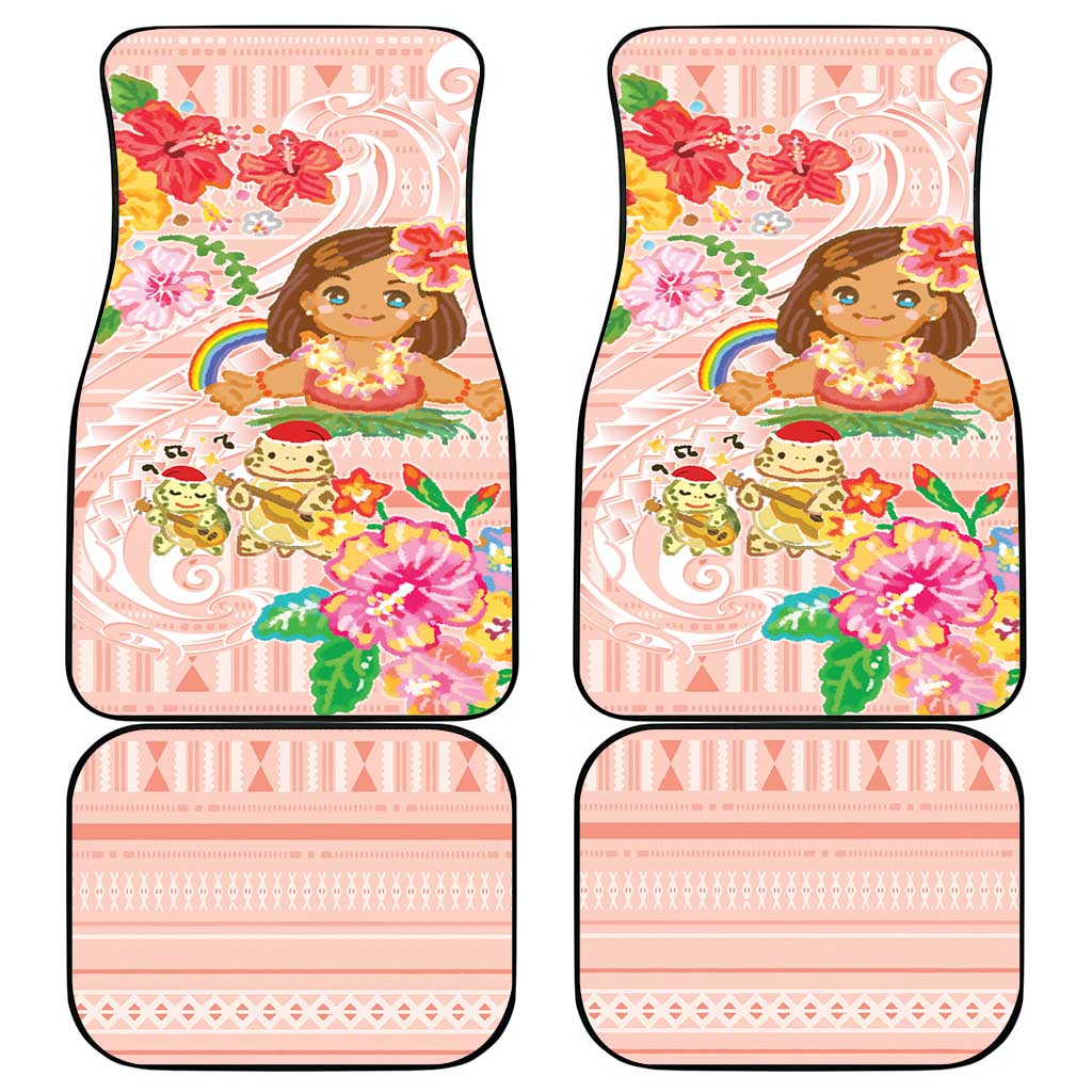 Aloha Hawaii Car Mats Kawaii Mele Kalikimaka - Pastel Fever LT7 - Polynesian Pride