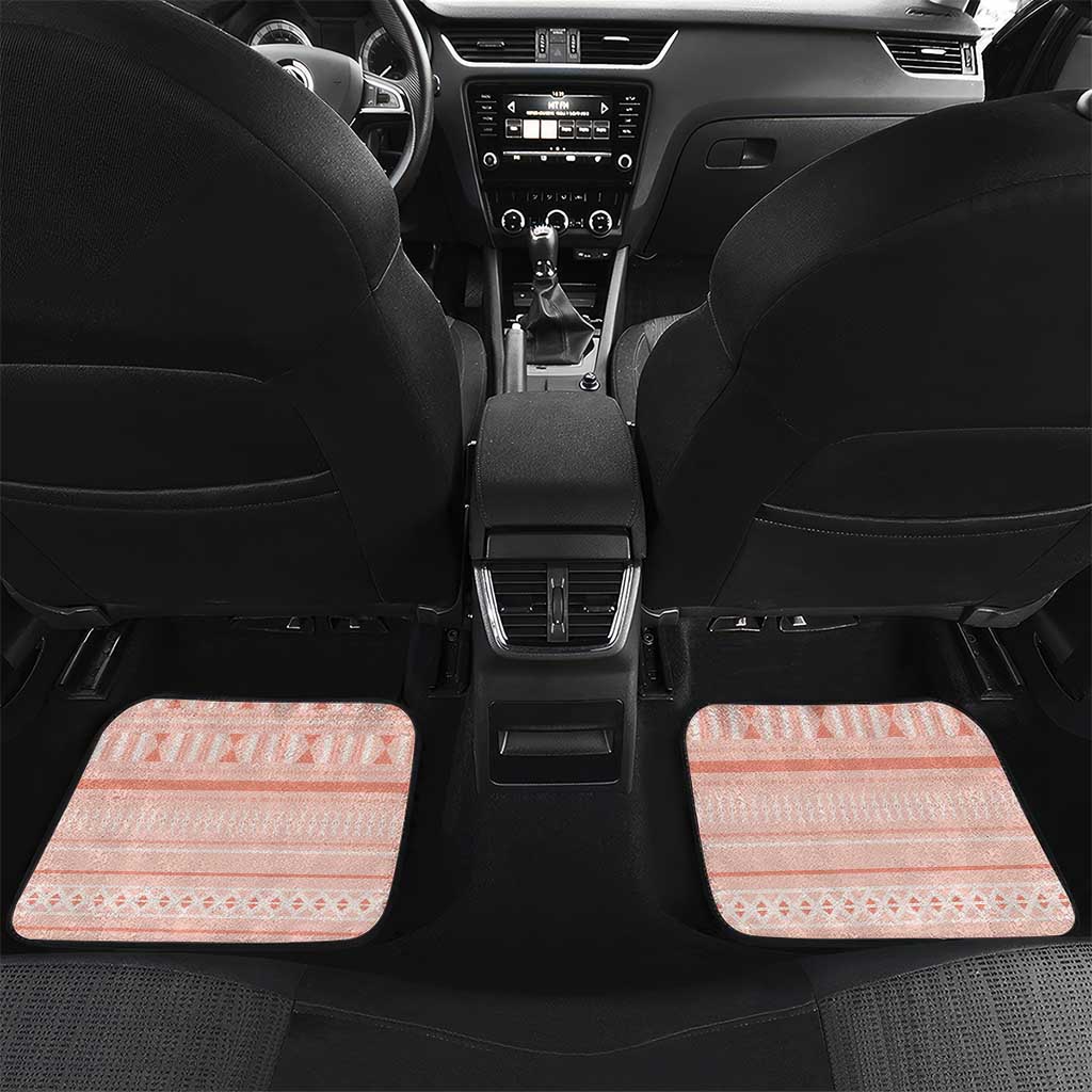 Aloha Hawaii Car Mats Kawaii Mele Kalikimaka - Pastel Fever LT7 Set 2pcs - Back Peach - Polynesian Pride