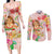 Aloha Hawaii Couples Matching Long Sleeve Bodycon Dress and Long Sleeve Button Shirt Kawaii Mele Kalikimaka - Pastel Fever