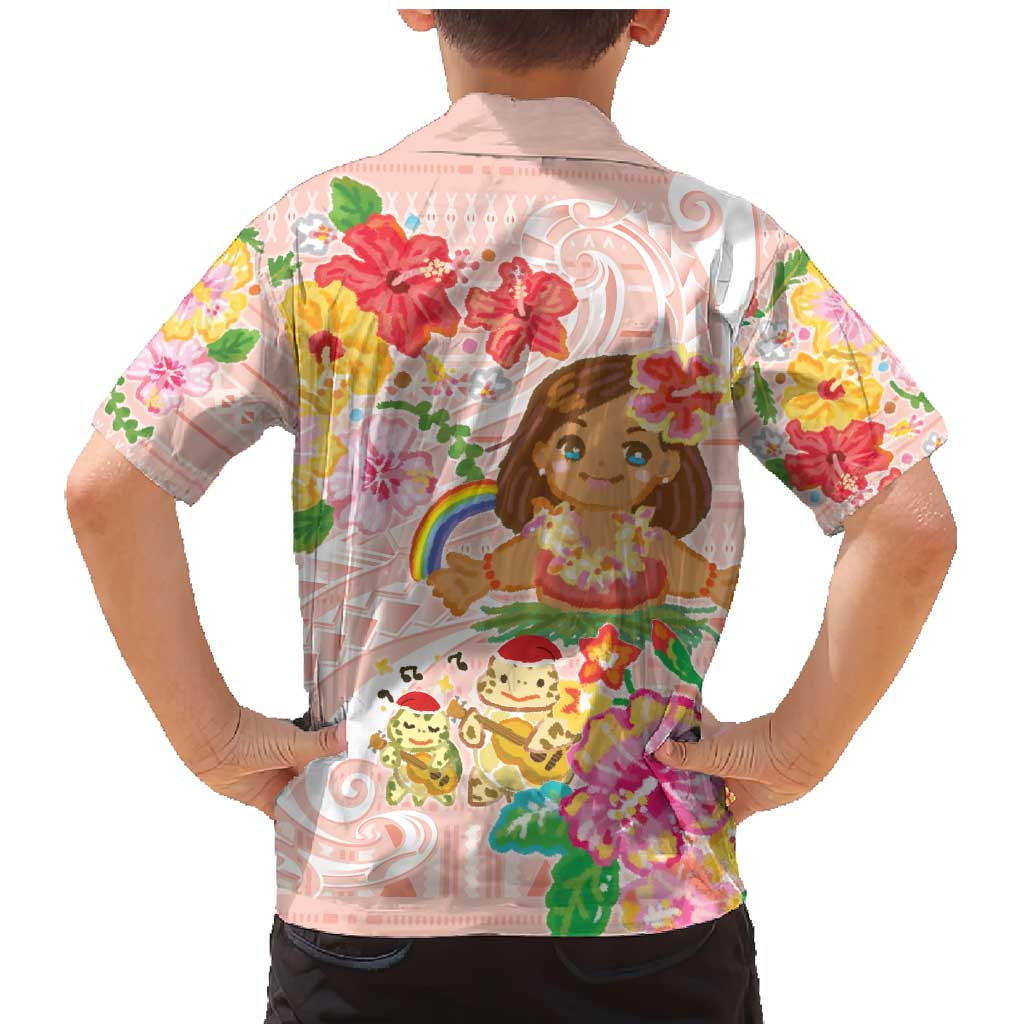 Aloha Hawaii Family Matching Mermaid Dress and Hawaiian Shirt Kawaii Mele Kalikimaka - Pastel Fever LT7 - Polynesian Pride