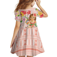 Aloha Hawaii Family Matching Off The Shoulder Long Sleeve Dress and Hawaiian Shirt Kawaii Mele Kalikimaka - Pastel Fever LT7 - Polynesian Pride